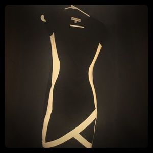 black and white dress